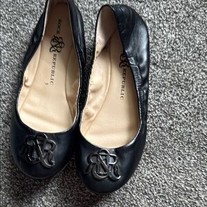 Rock & Republic Black Leather Loafers